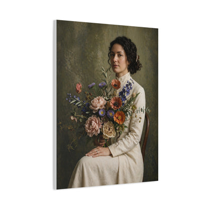 Timeless Floral Portrait Study Wall Art & Canvas Print
