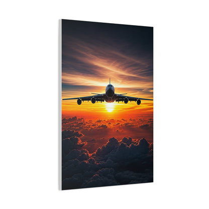 Sunset Flight Above the Clouds Wall Art & Canvas Prints