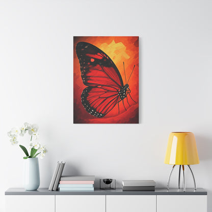 Crimson Butterfly Close-Up Wall Art & Canvas Prints