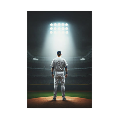 Stadium Spotlight Baseball Player Tribute Wall Art & Canvas Prints