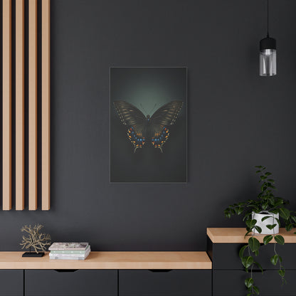 Midnight Swallowtail Butterfly with Jewel Wing Accents Wall Art & Canvas Prints