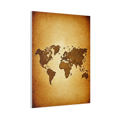 Vintage Portrait Map Fusion Wall Art & Canvas Prints