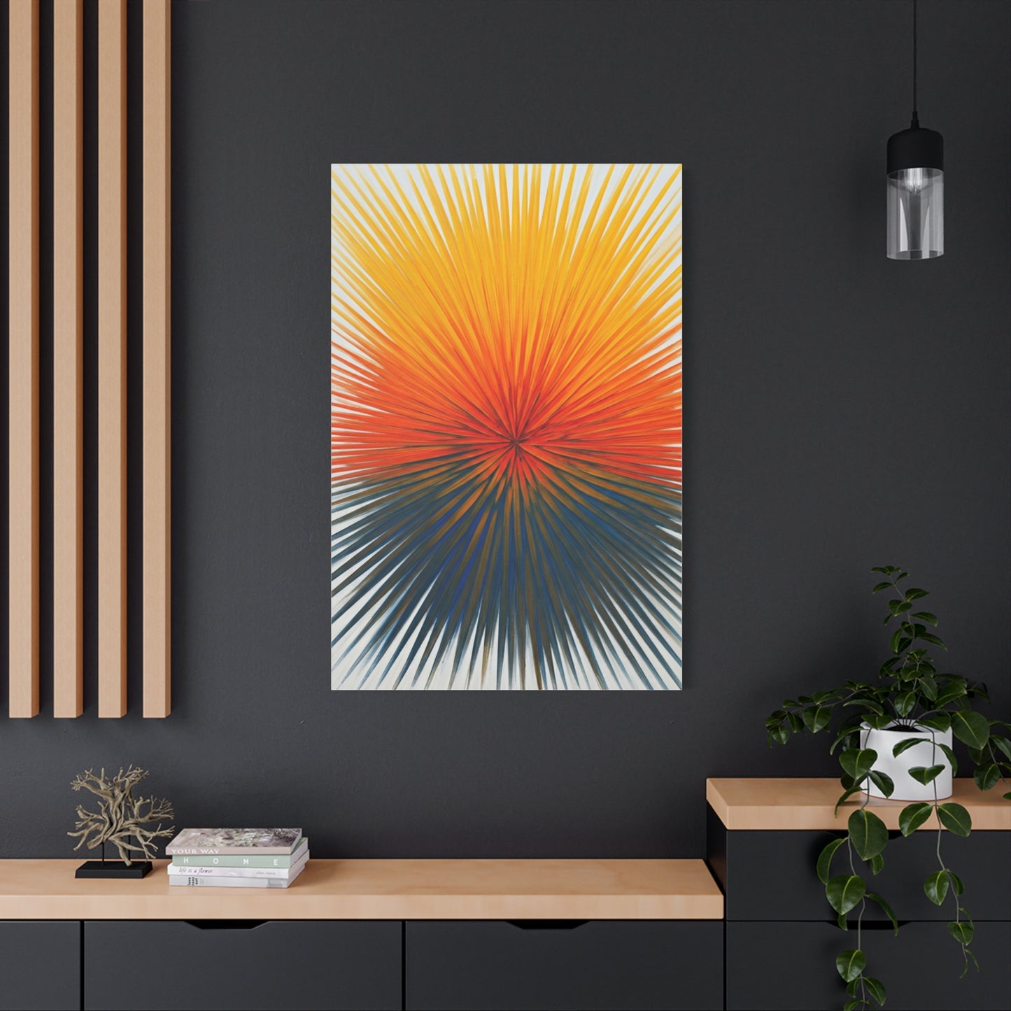 Radiant Sunburst Horizon Abstract Wall Art & Canvas Prints