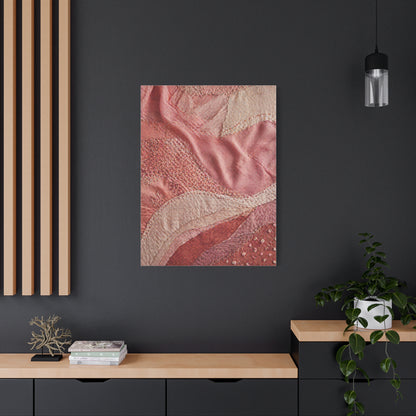Couture Pink Textile Abstraction Wall Art & Canvas Print