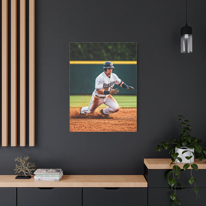 Baseball Slide Into Base Champion Wall Art & Canvas Prints