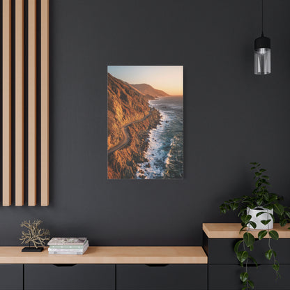 Winding Coastal Highway Above Ocean Cliffs Wall Art & Canvas Print