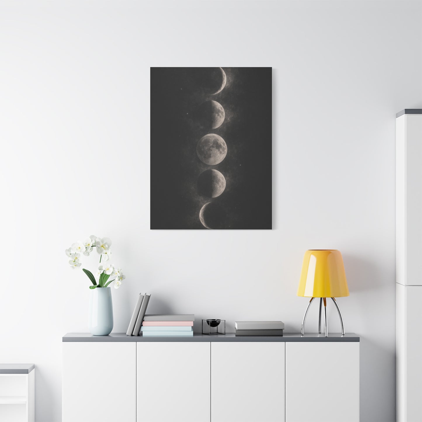 Moon Phase Minimal Celestial Wall Art & Canvas Print