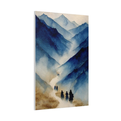 Misty Mountain Riders Watercolor Wall Art & Canvas Print