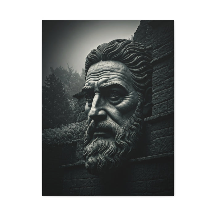 Ancient Stone Philosopher Bust Wall Art & Canvas Prints