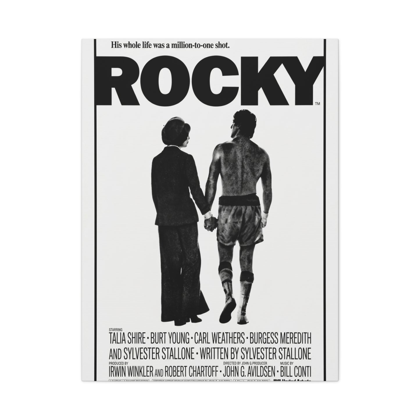 Rocky Movie Poster Wall Art & Canvas Print