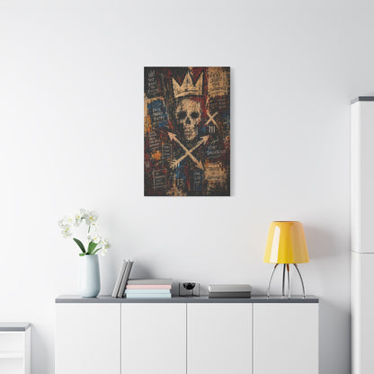 Crowned Skull Rebellion Street Wall Art & Canvas Print
