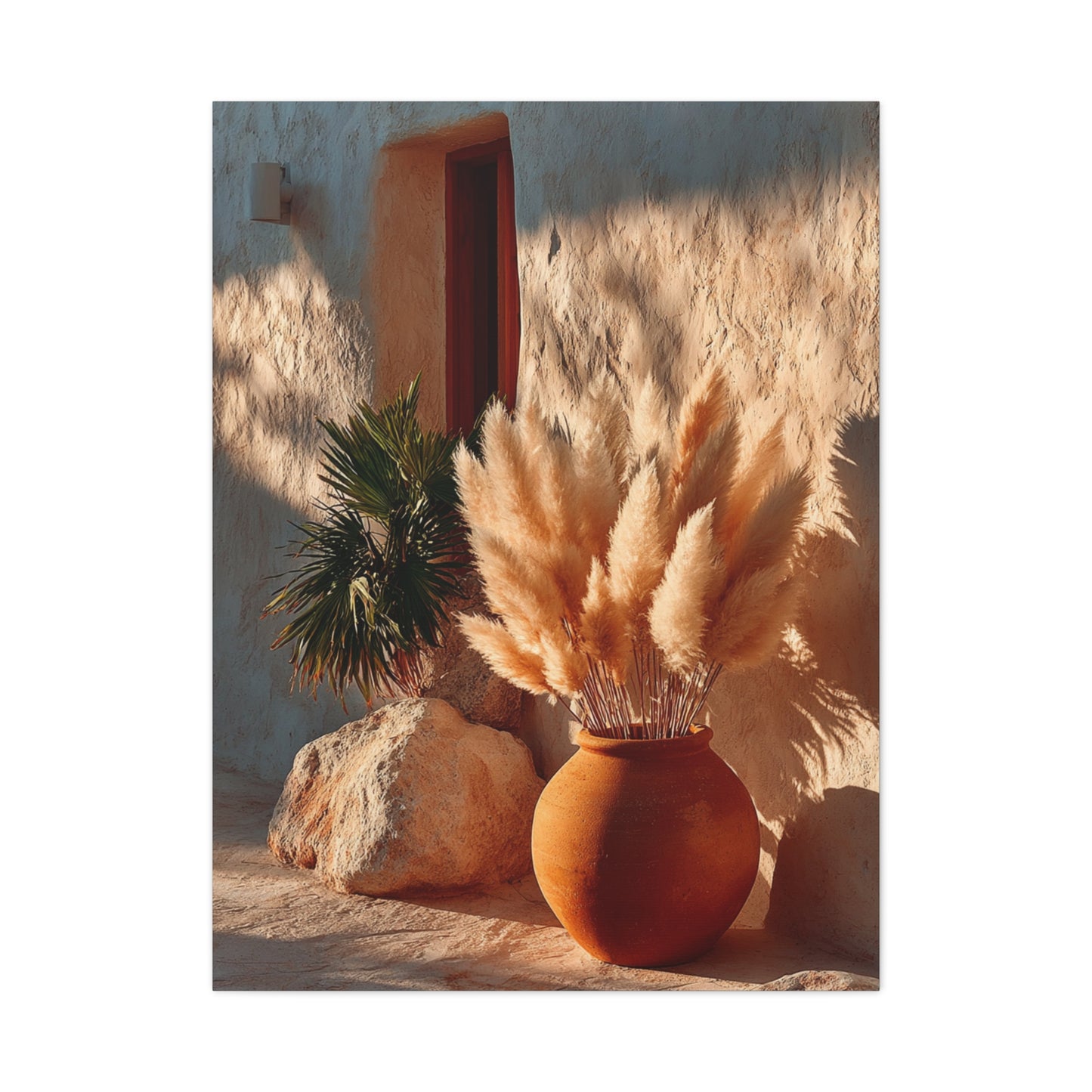 Pampas Grass Terracotta Still Life Wall Art & Canvas Print