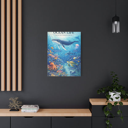 Ocean Life Educational Diagram – Wall Art & Canvas Print