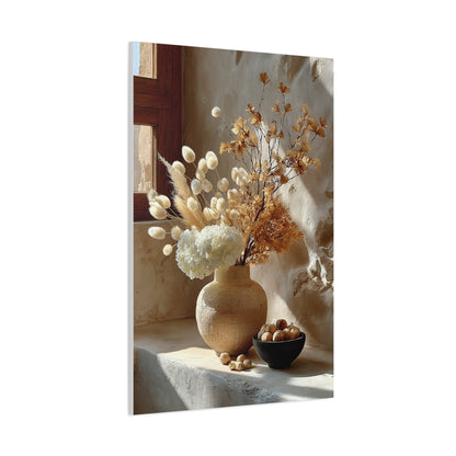 Neutral Dried Autumn Arrangement Wall Art & Canvas Print