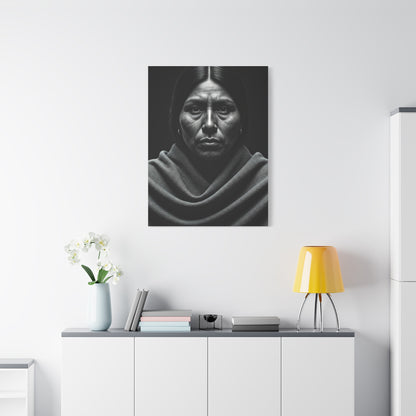 Silent Resilience Black & White Portrait Wall Art & Canvas Prints