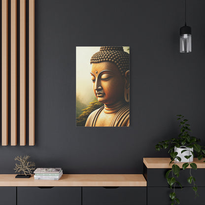 Golden Contemplation Buddha Close-Up Wall Art & Canvas Prints