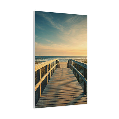Wooden Boardwalk to the Ocean Horizon Wall Art & Canvas Prints