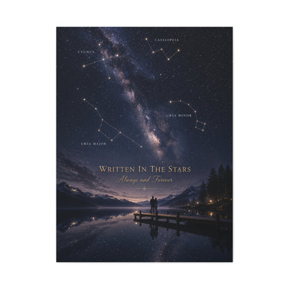 Written in the Stars Celestial Love Quote Wall Art & Canvas Print