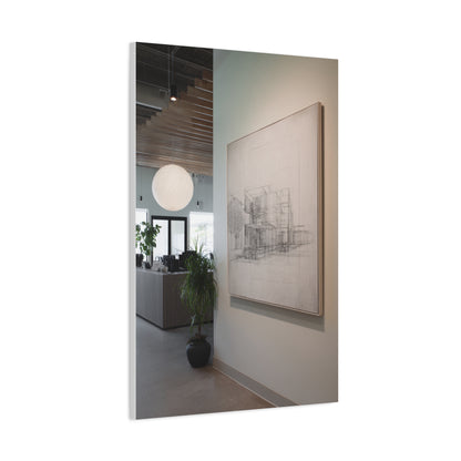 Refined Architectural Linework Artwork Wall Art & Canvas Print