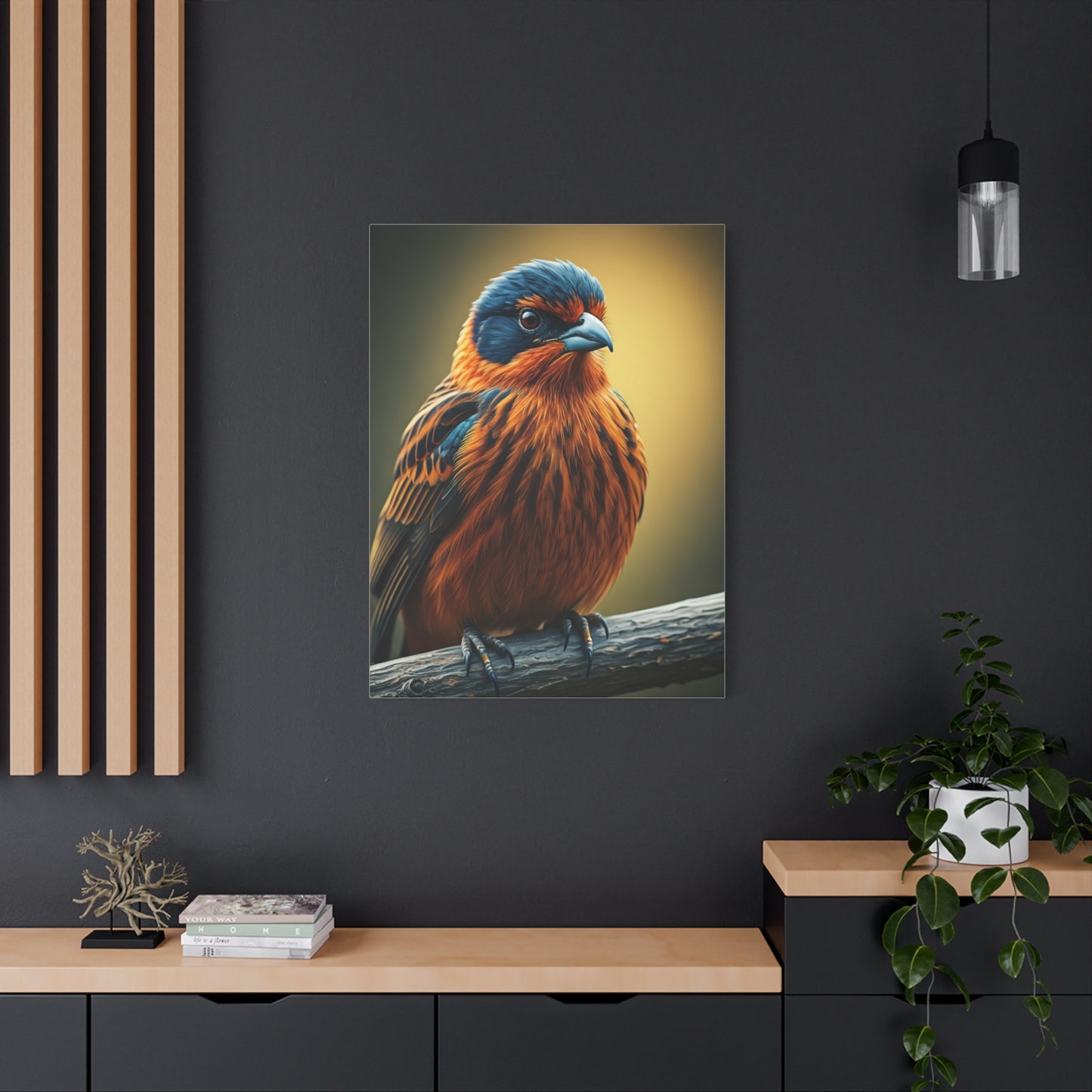 Golden Chest Songbird Portrait Wall Art & Canvas Prints