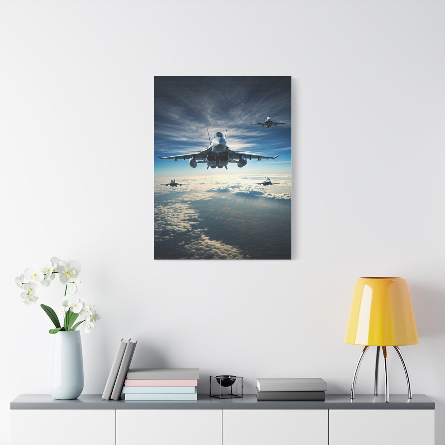 Skyborn Jet Through Cloud Kingdom Wall Art & Canvas Prints