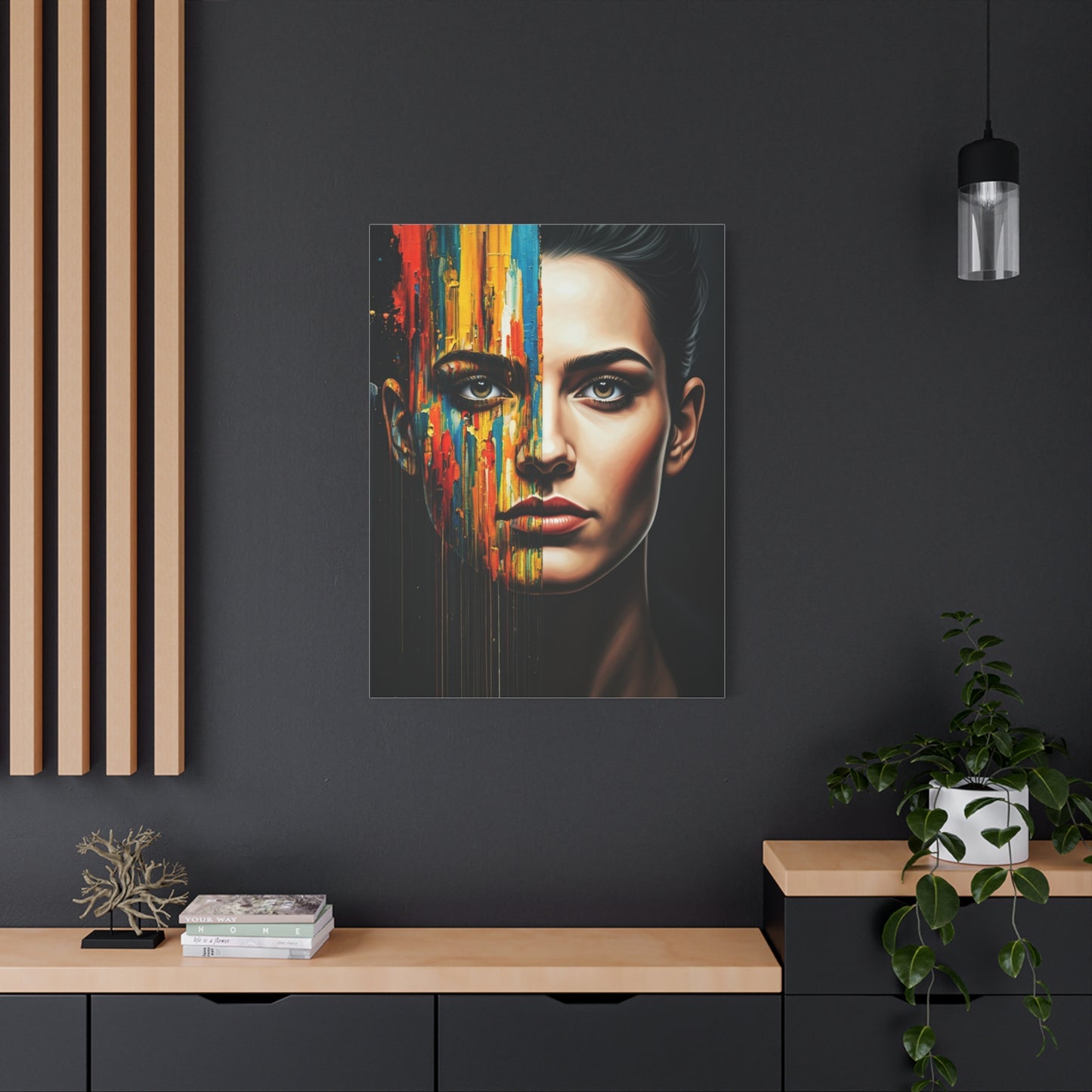 Split Spectrum Portrait Wall Art & Canvas Print