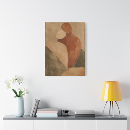 Minimal Abstract Embrace Romance Wall Art & Canvas Print