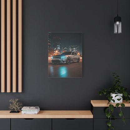 Dodge Charger Hellcat Downtown Night Streets Wall Art & Canvas Prints