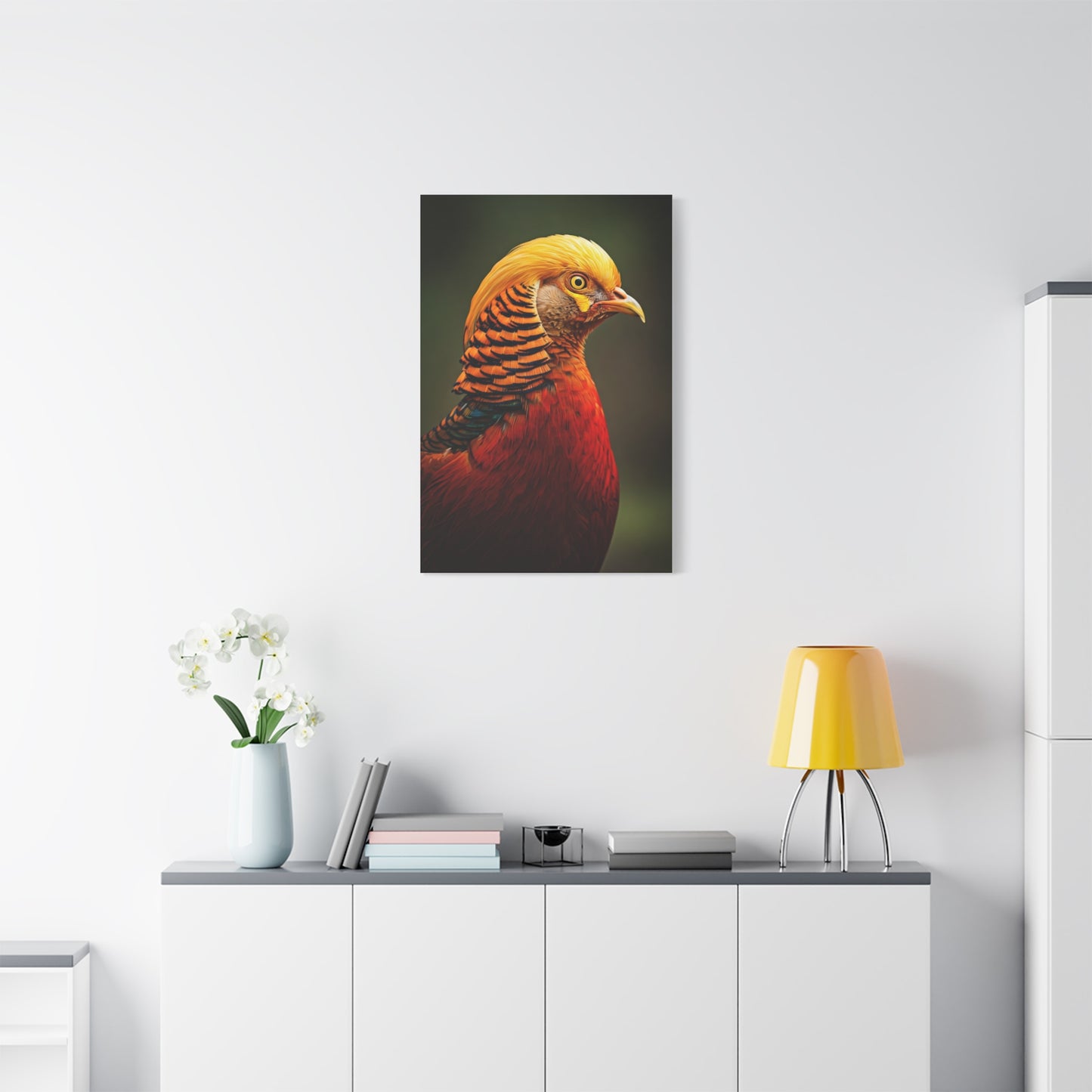 Regal Red Pheasant Portrait Wall Art & Canvas Prints