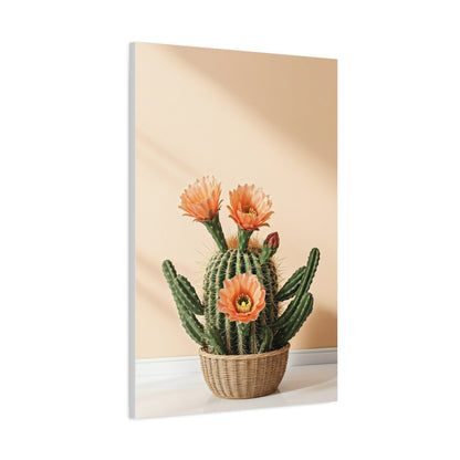 Blooming Desert Barrel Cactus Wall Art & Canvas Prints