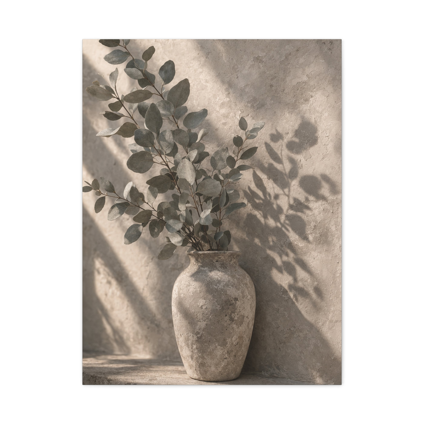 Eucalyptus Shadow Still Life Wall Art & Canvas Print