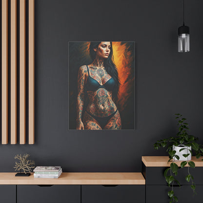 Tattooed Muse Portrait Wall Art & Canvas Print