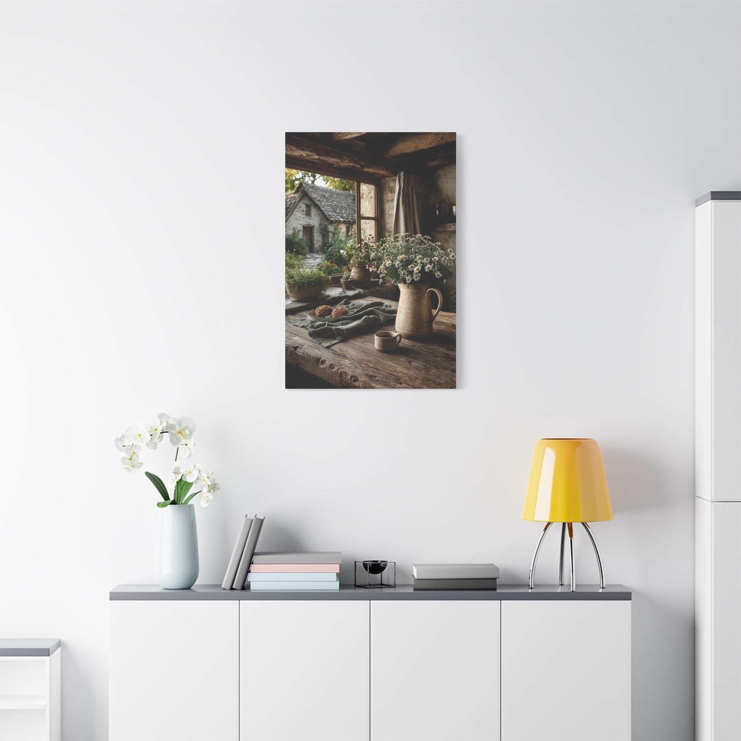 Rustic Farmhouse Window Still Life Wall Art & Canvas Print