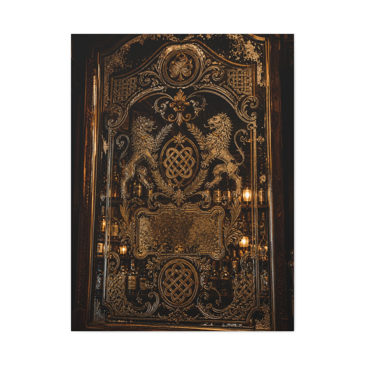 Victorian Ornate Bar Mirror Wall Art & Canvas Print
