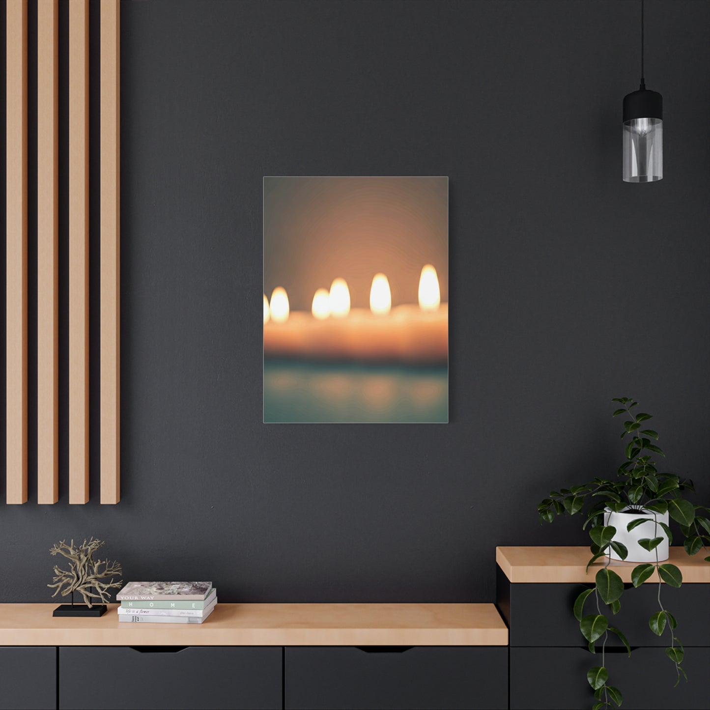Warm Candlelight Glow Minimal Art Wall Art & Canvas Prints