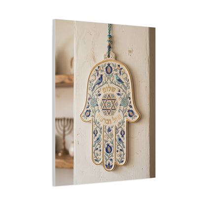 Ceramic Hamsa Blessing Wall Art & Canvas Print