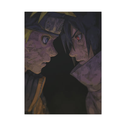 Naruto Uzumaki vs Sasuke Uchiha Final Stare Down Wall Art & Canvas Print