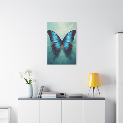 Azure Blue Butterfly Elegance Wall Art & Canvas Prints