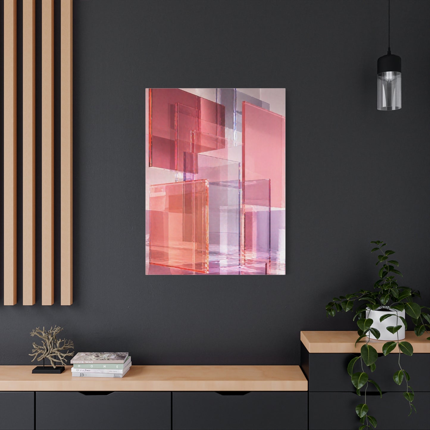 Blush Acrylic Glass Illusion Wall Art & Canvas Print