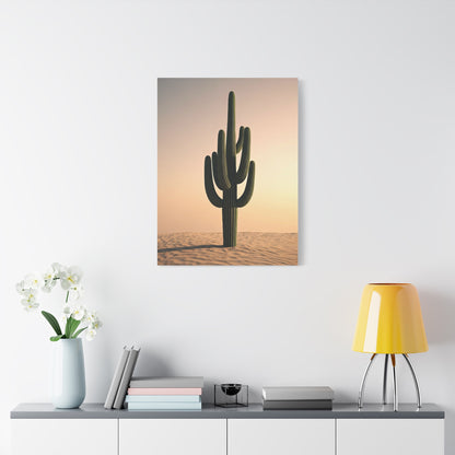 Minimalist Saguaro Desert Sunset Wall Art & Canvas Prints