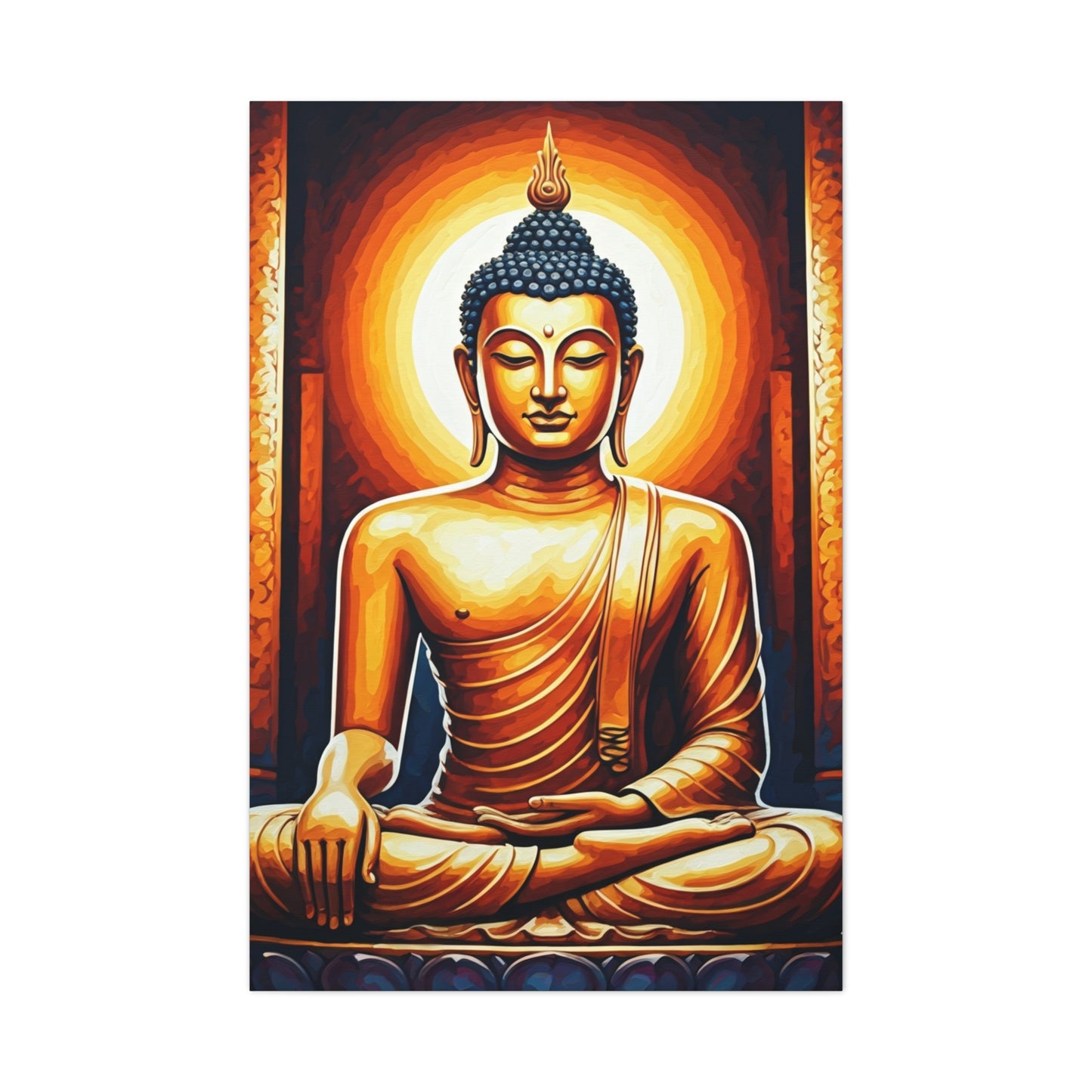 Golden Serenity Buddha Wall Art & Canvas Prints