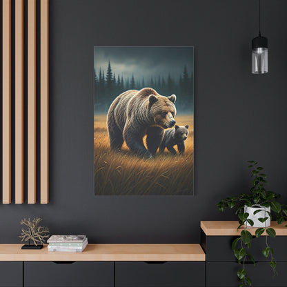Mother and Cub Golden Meadow Wall Art & Canvas Prints
