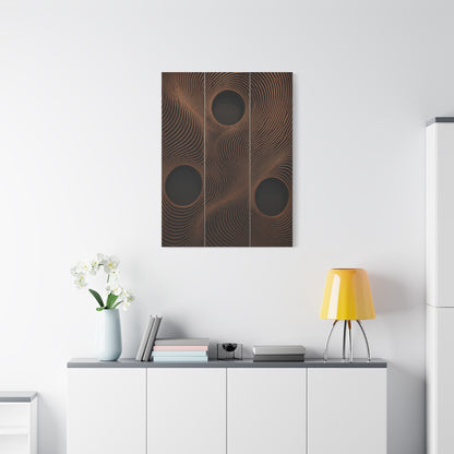Architectural Wood Wave Panel Geometry Wall Art & Canvas Print