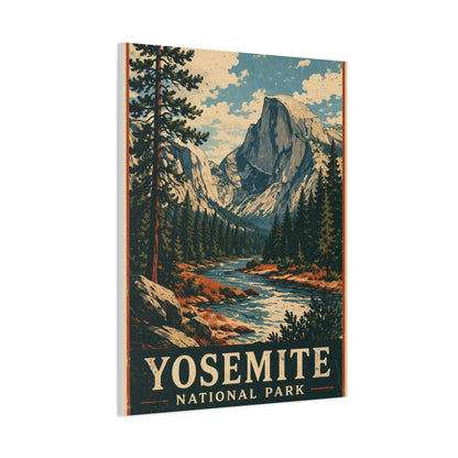 Vintage Yosemite National Park Poster Wall Art & Canvas Print