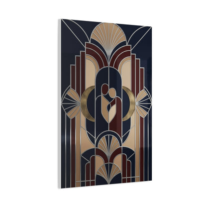 Neo-Deco Geometric Romance Composition Wall Art & Canvas Print