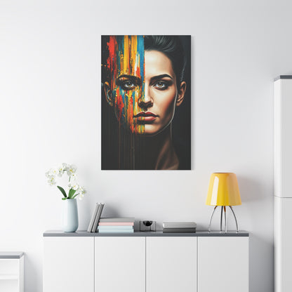 Split Spectrum Portrait Wall Art & Canvas Print