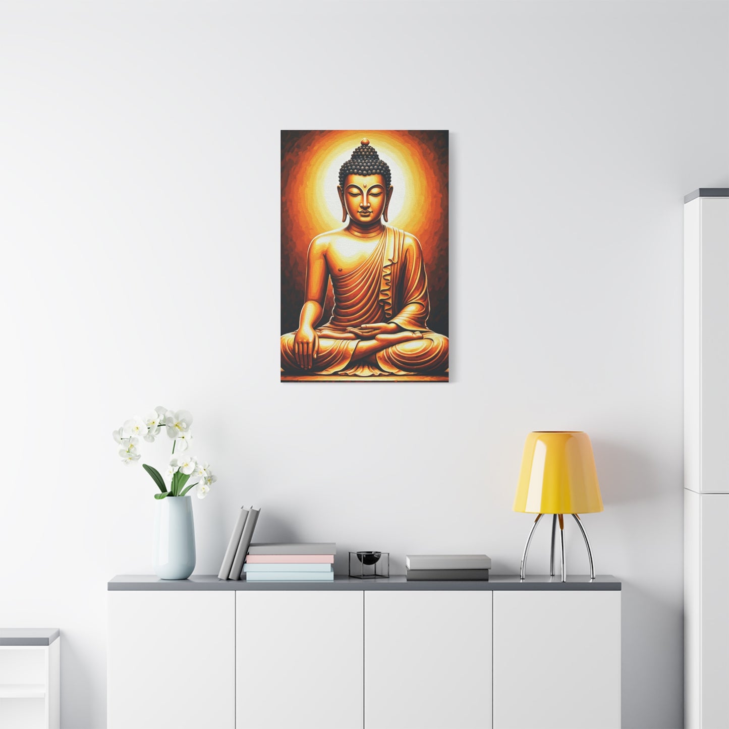 Sacred Enlightenment Buddha Figure Wall Art & Canvas Prints