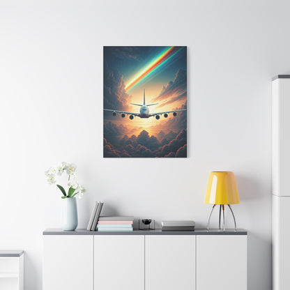 Rainbow Sky Flight Horizon Wall Art & Canvas Prints