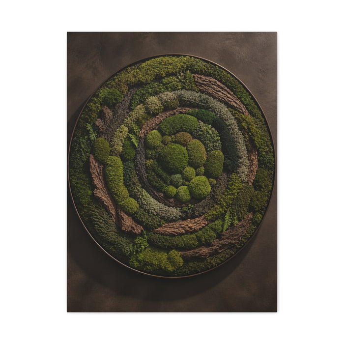 Circular Preserved Moss Relief Wall Art & Canvas Print