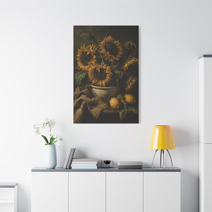 Baroque Sunflower Arrangement Wall Art & Canvas Print